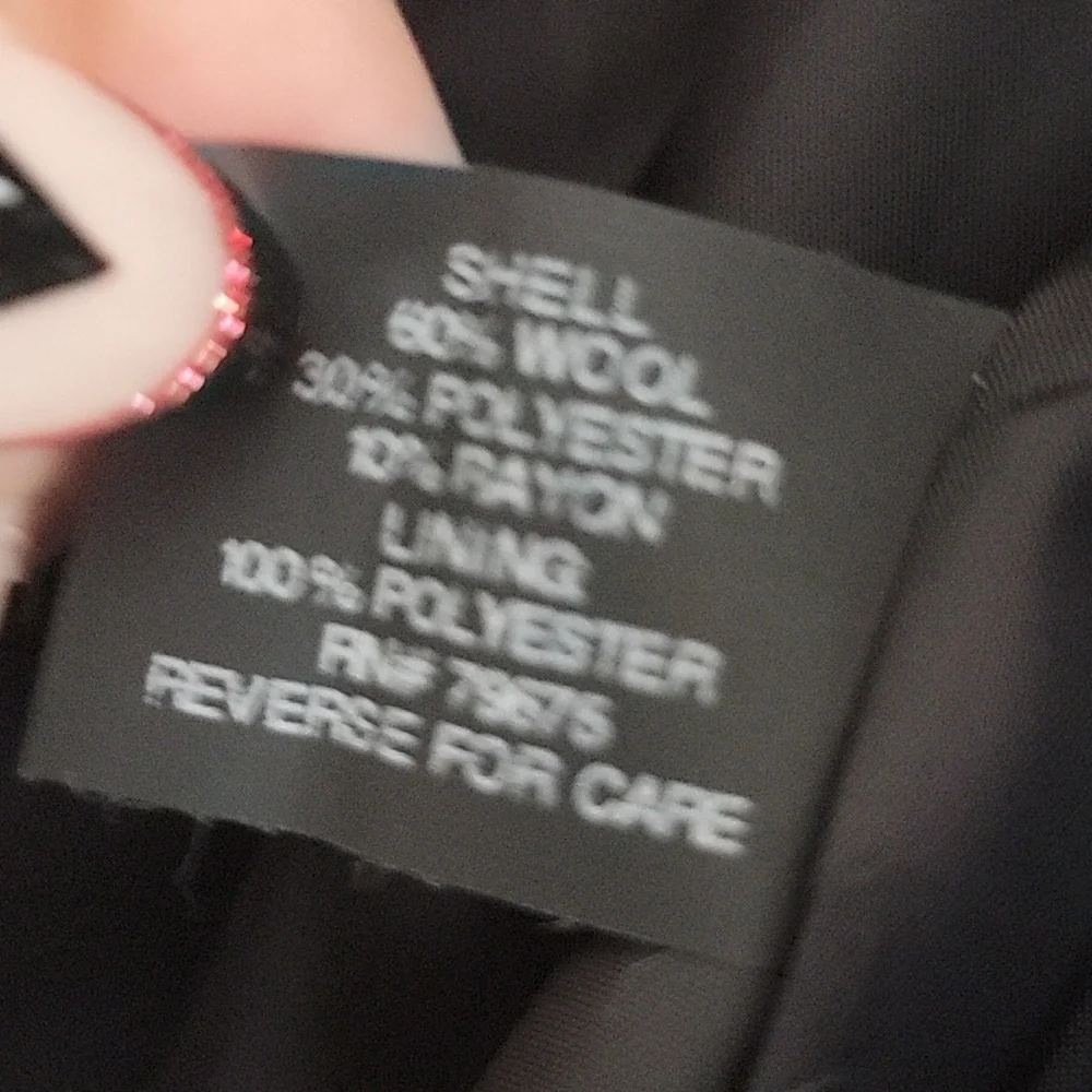 Michael Kors Black Wool Coat NWT 1x - Picture 10 of 11